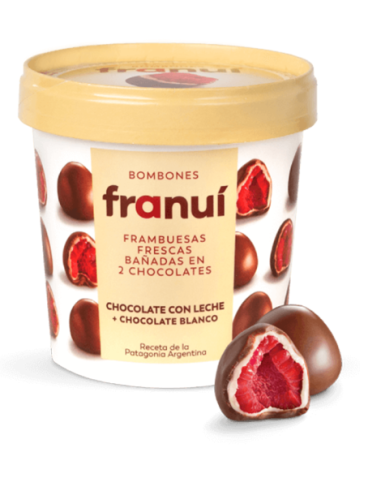 Franui Frozen Raspberries in Milk Chocolate 150g