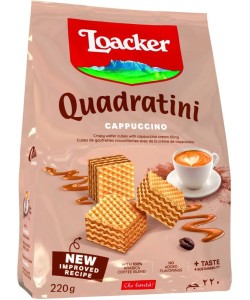 Loacker Quadratini Wafers Cappuccino 220g