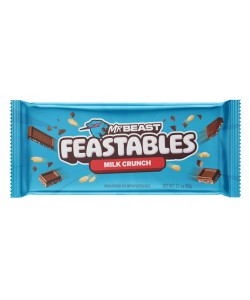 MrBeast Feastables Crunch Milk Chocolate with Puffed Rice Bar 60g