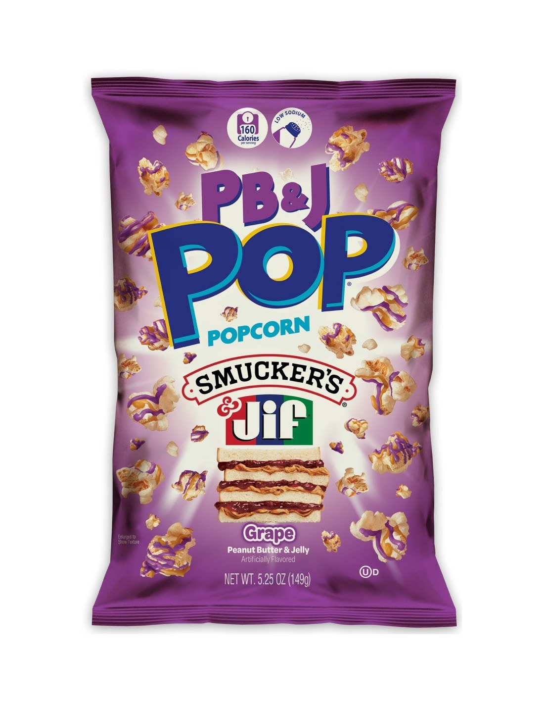 Candy Pop Peanut Butter Jelly Grape Popcorn 149g