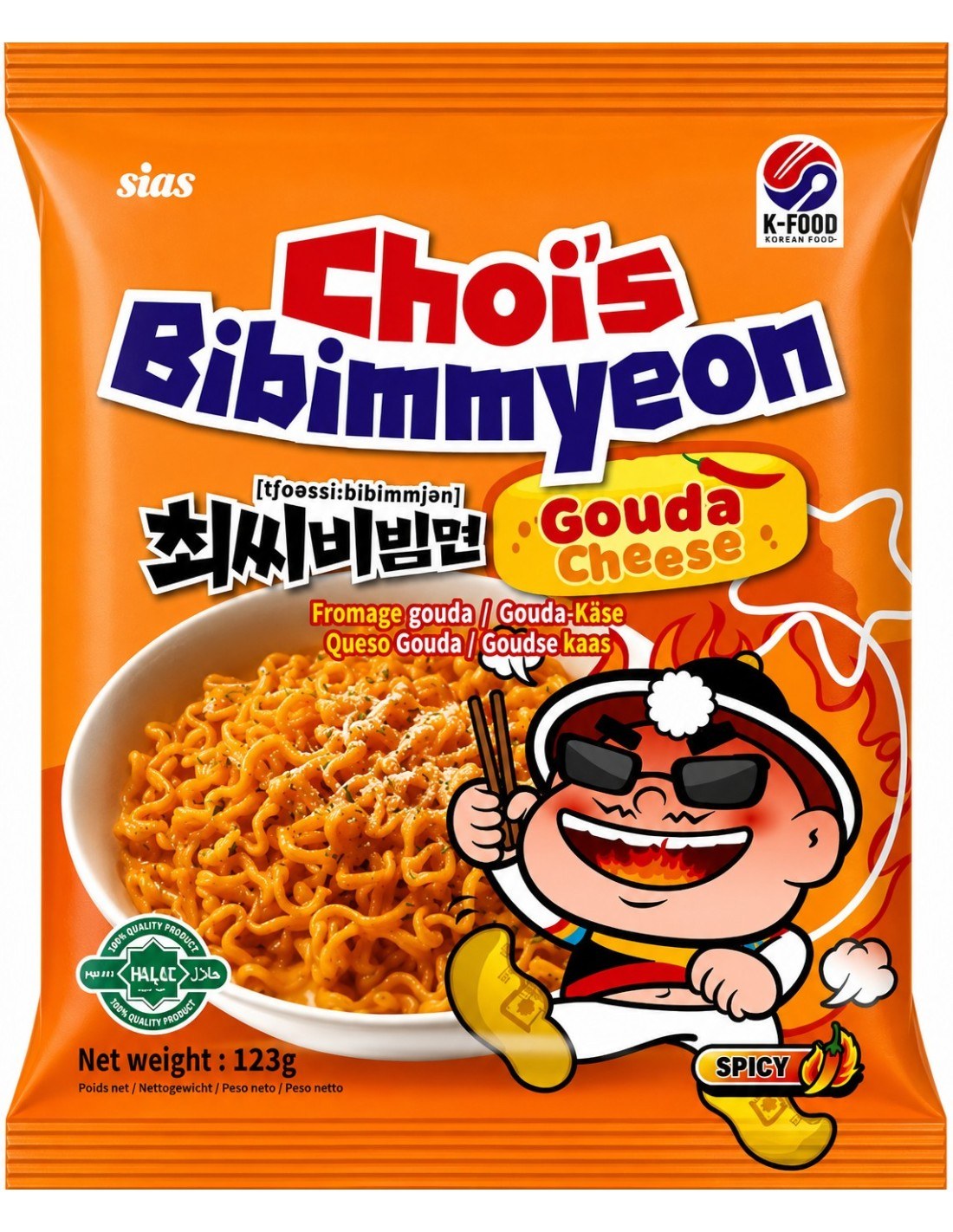 Choi's Bibimmyeon Instant Noodle Cheese 123g