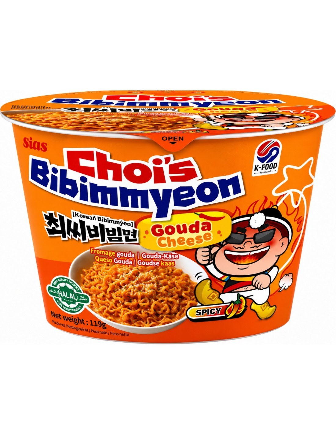 Choi's Bibimmyeon Noodle Cheese Bowl 119g