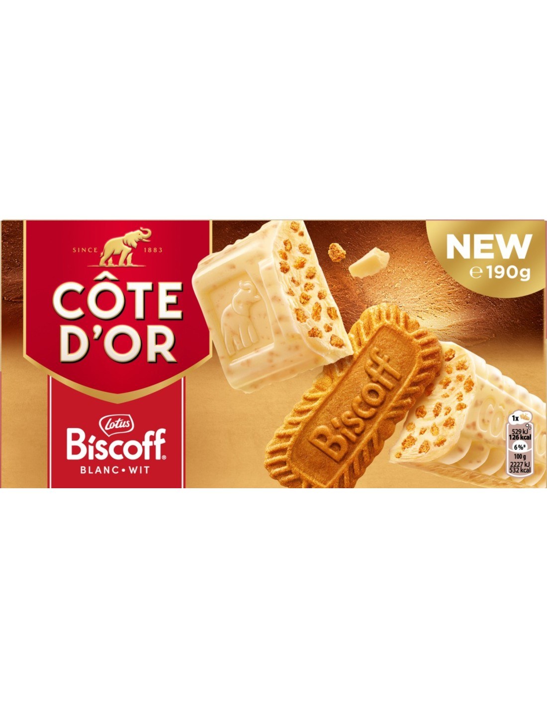 Côte d’Or Biscoff Chocolate White 190g