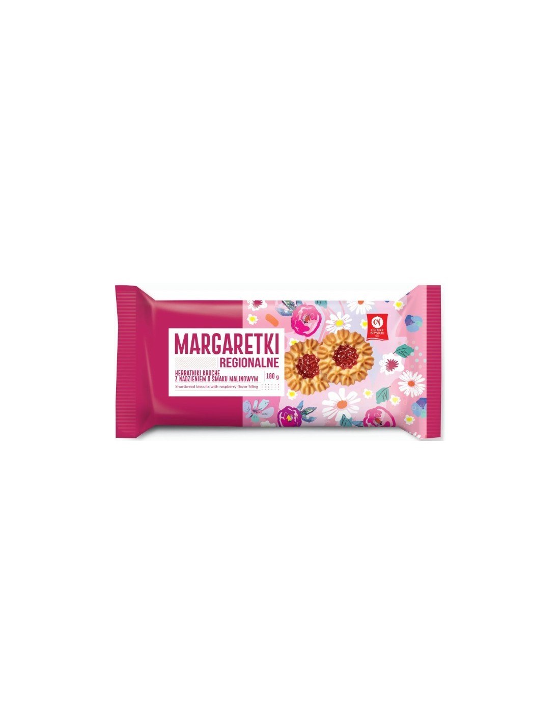 Margaretki Biscuits with Raspberry Flavour Filling 180g