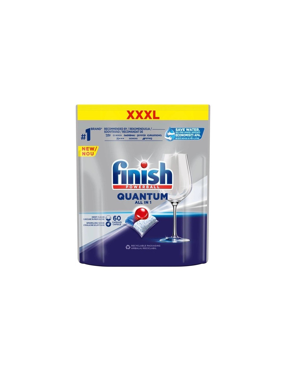 Finish Quantum Dishwasher Capsules Fresh 60pcs