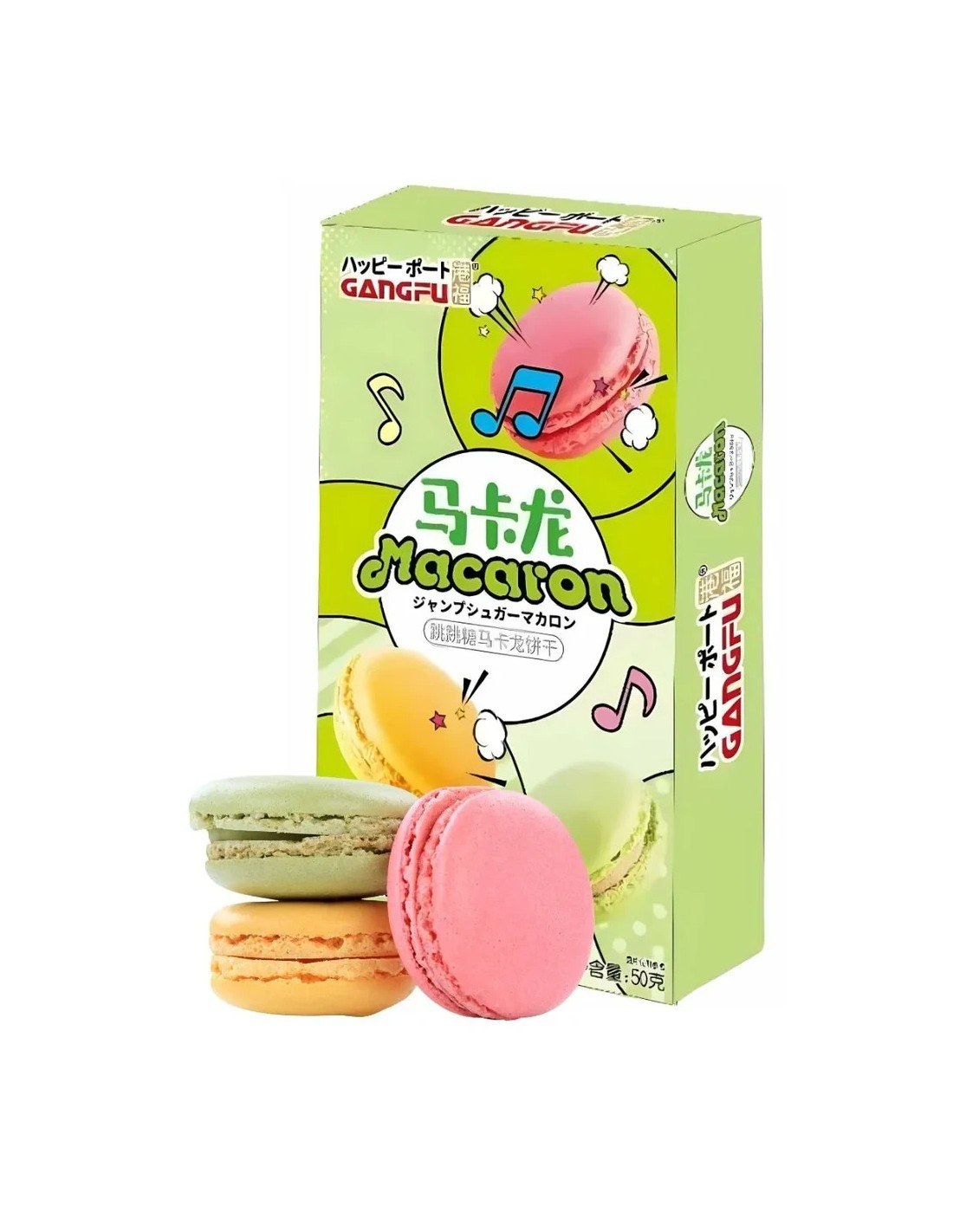 Gangfu Popping Candy Macarons Matcha Flavor 50g