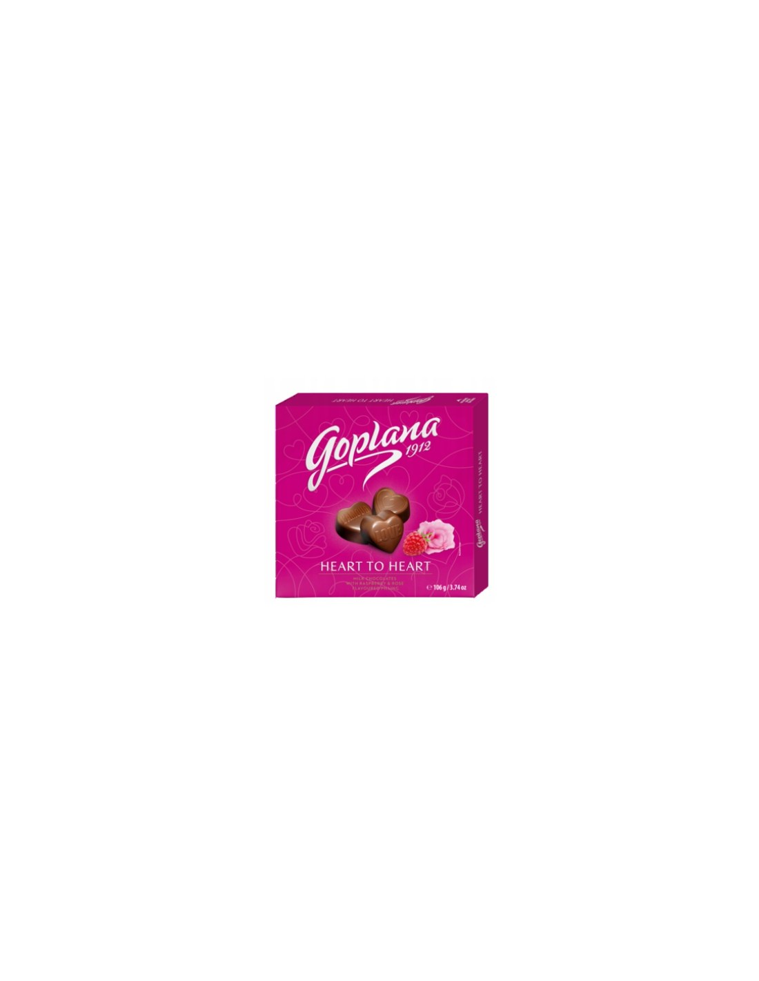 Goplana Pralines Heart Raspberry & Rose 106g