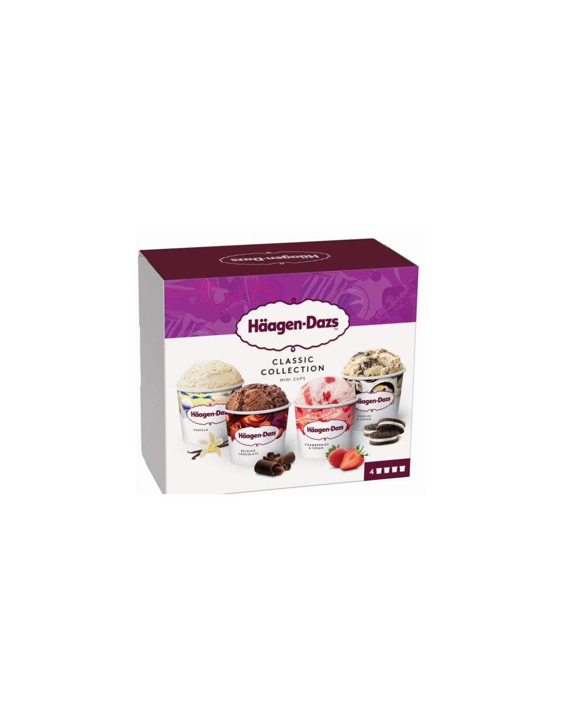 Häagen-Dazs Mini Cups Classic Collection 4Pk 380ml