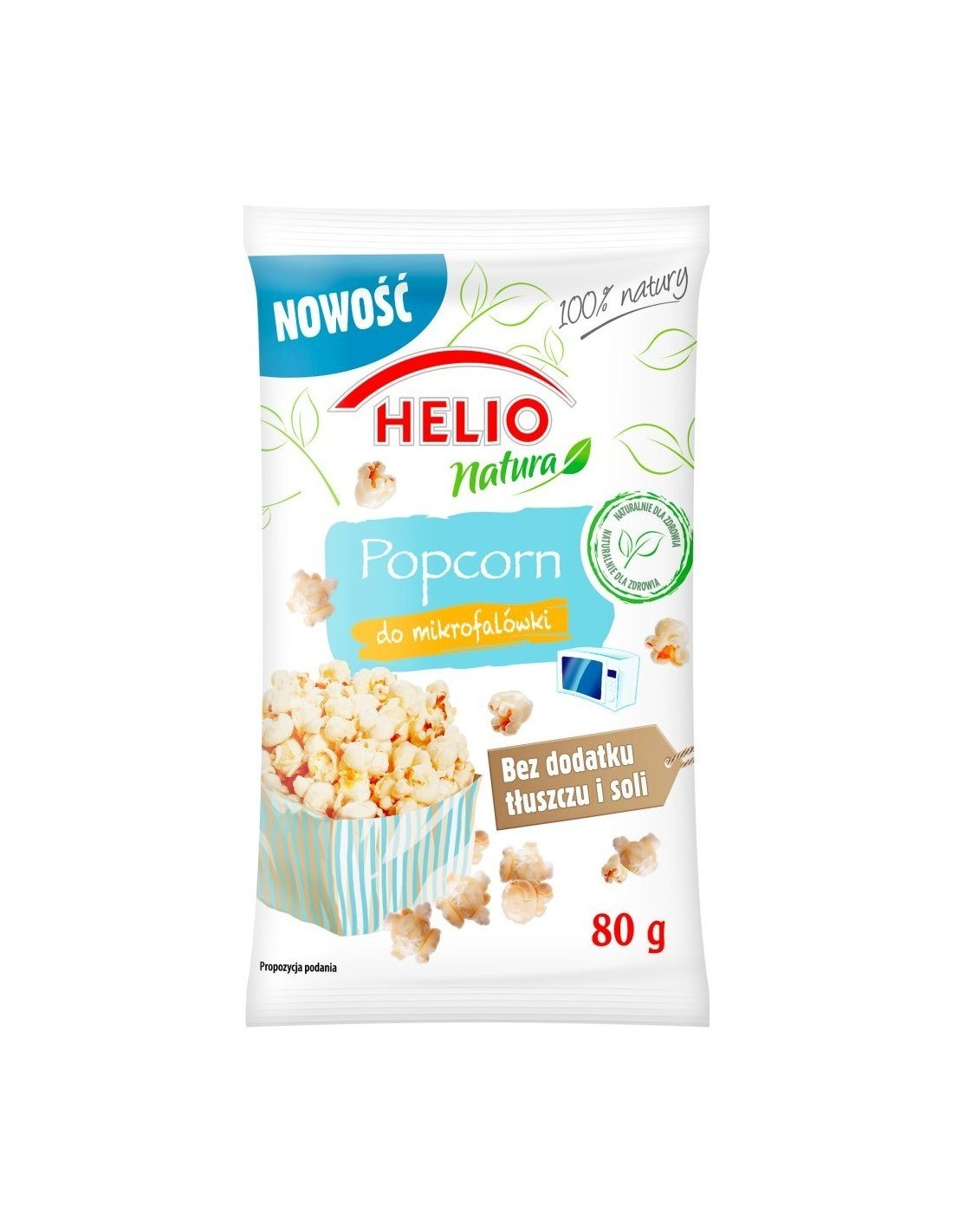 Helio Microwave Popcorn No Added Salt & Fat 80g