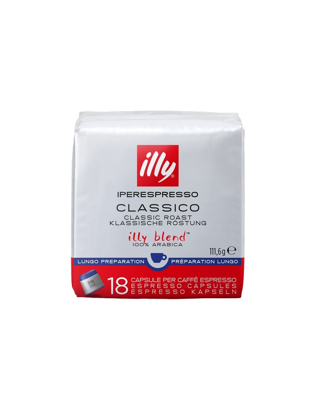 Illy Iperespresso Classico Lungo Capsule 18pcs