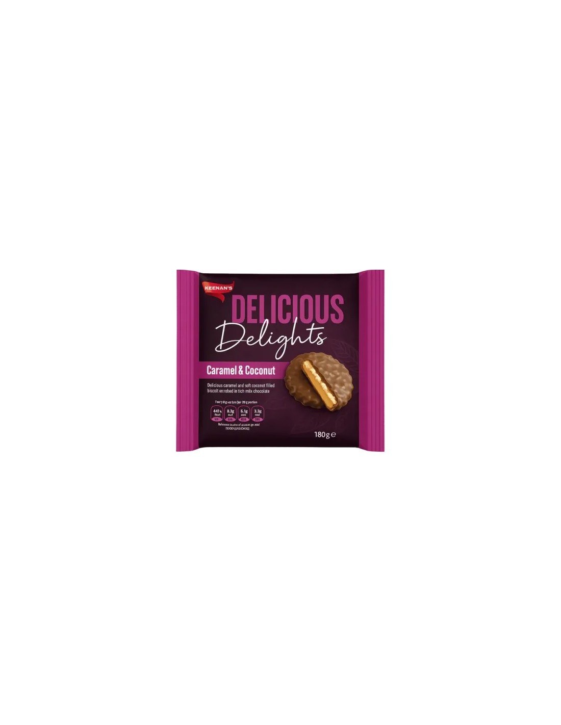 Keenans Delicious Delights Caramel & Coconut Classic 128g