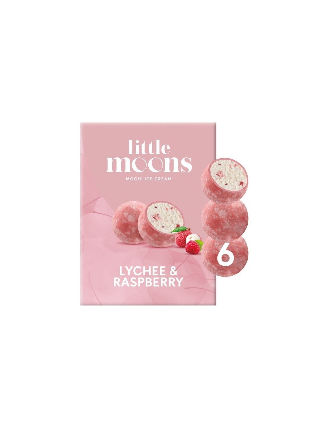 Little Moons Mochi Litchi & Raspberry 6Pk 192g
