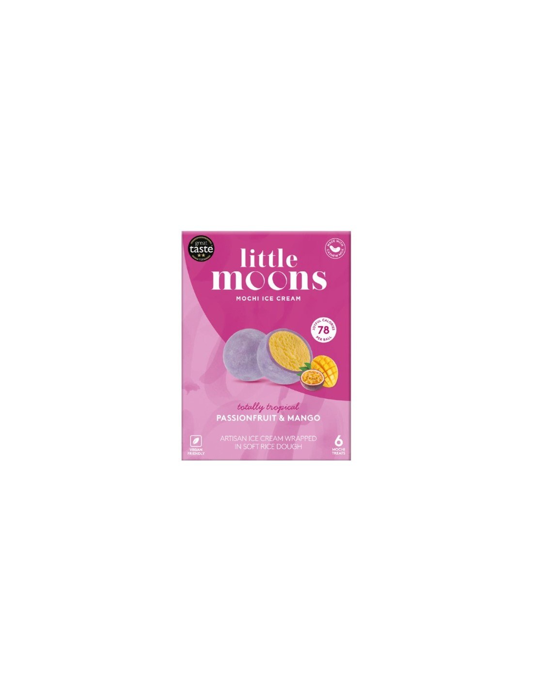 Little Moons Ice Cream Mochi Tropical Fruit Passion & Mangue 6Pk 192g