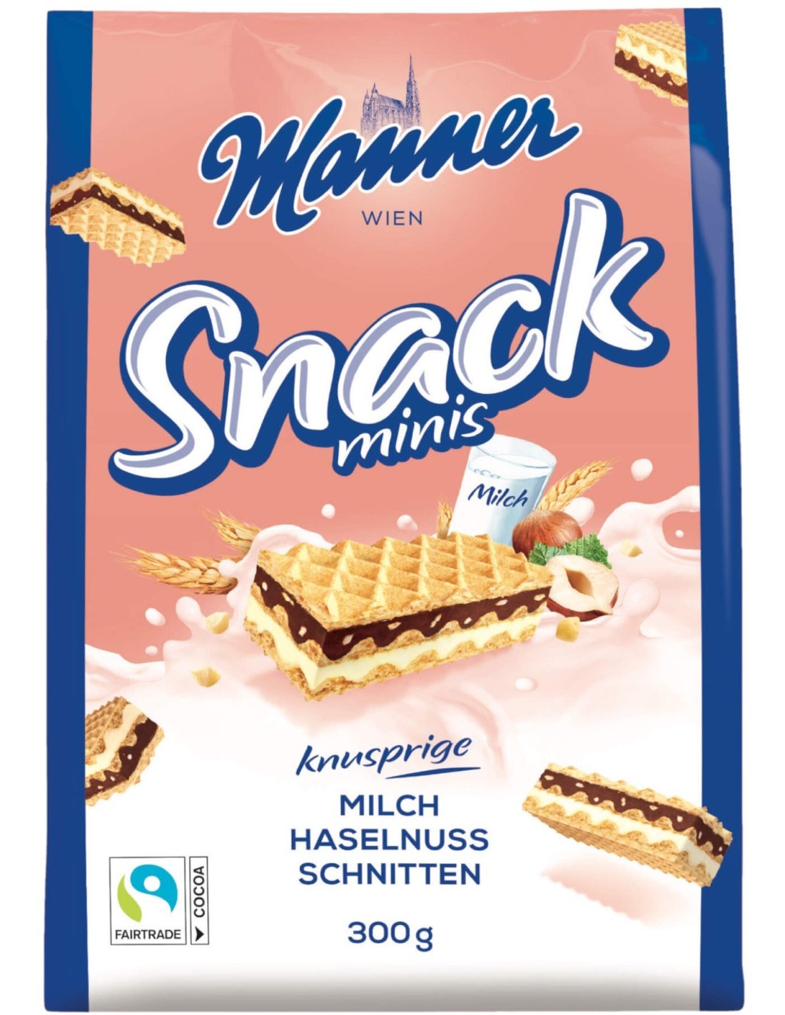 Manner Snacks Minis Milk Hazelnut 300g