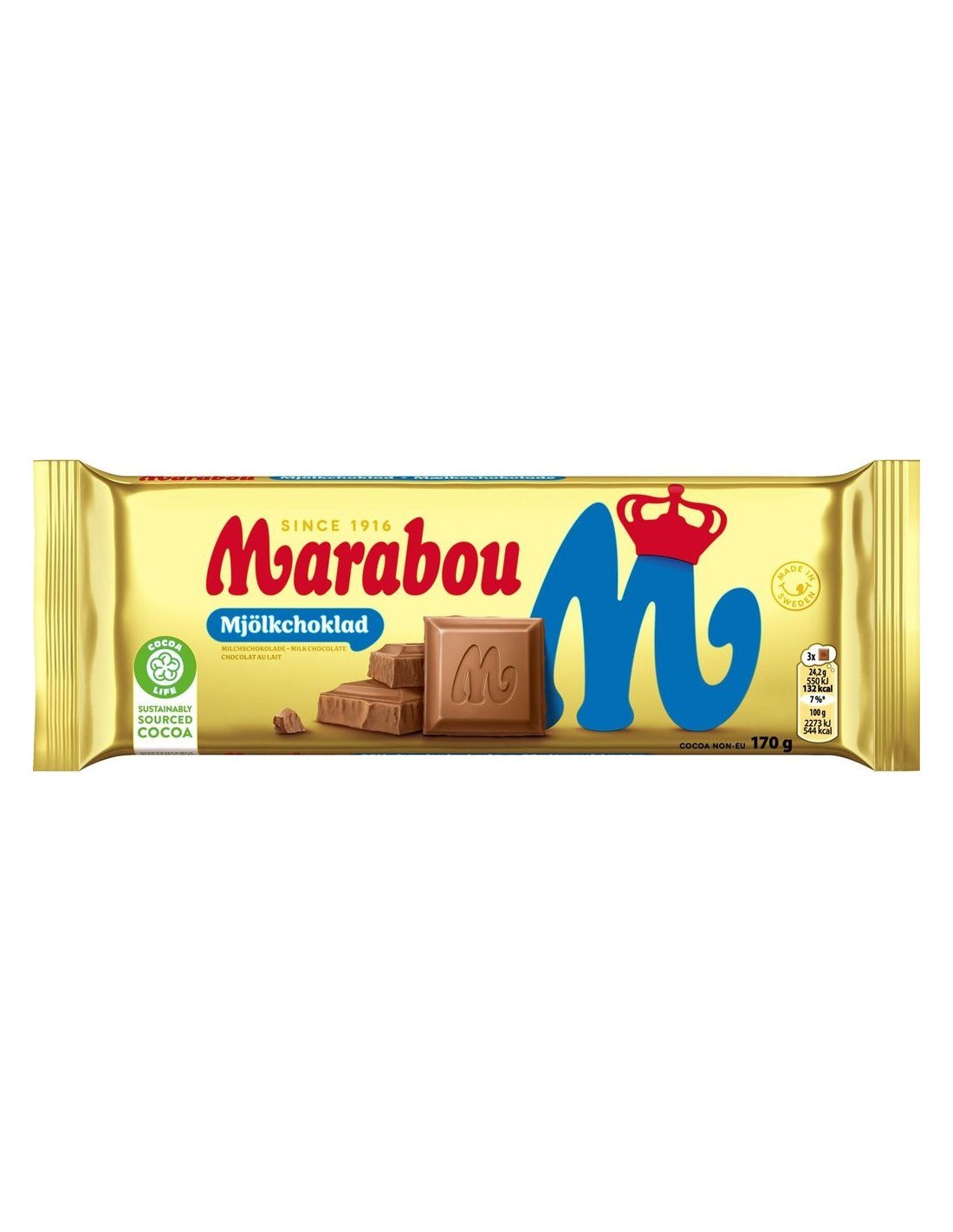 Marabou Milk Chocolate Bar 170g