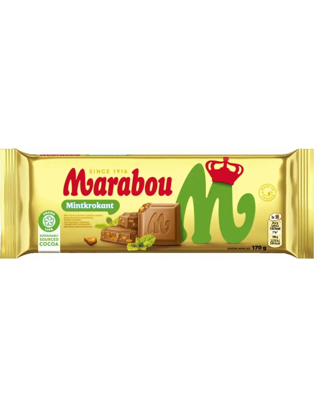 Marabou Bar Mint Brittle 170g