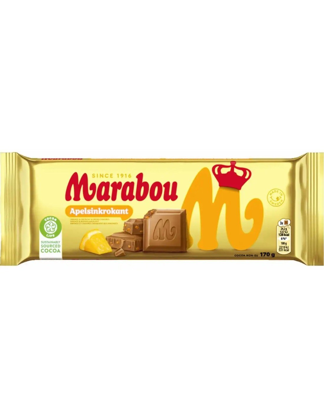Marabou Board Orange Brittle 170g