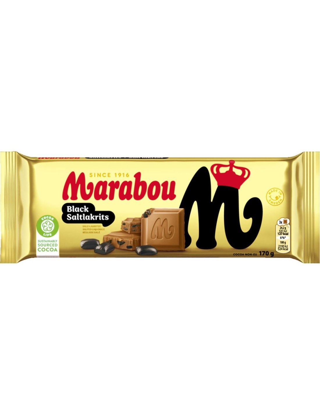 Marabou Black Salt Liquorice 170g
