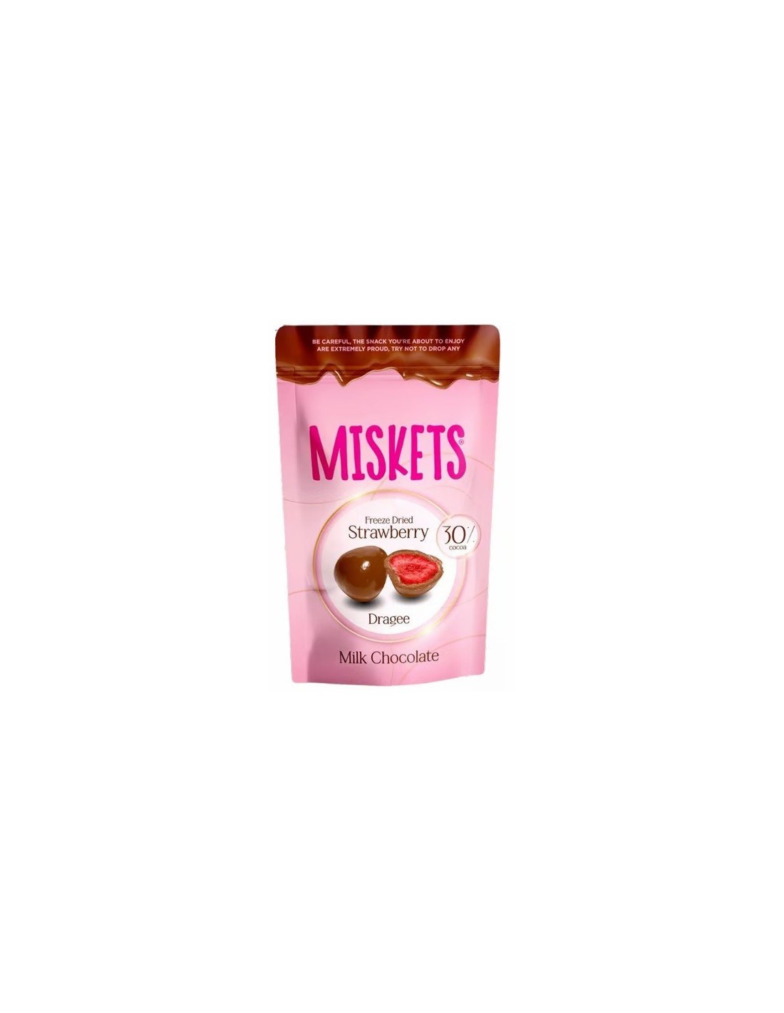 Miskets Freeze Dried Strawberry in Milk Chocolate 80g