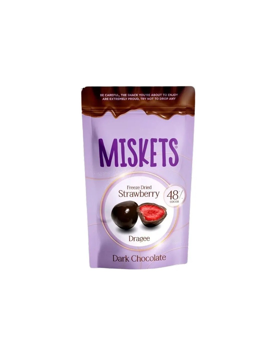 Miskets Freeze Dried Strawberry in Dark Chocolate 80g