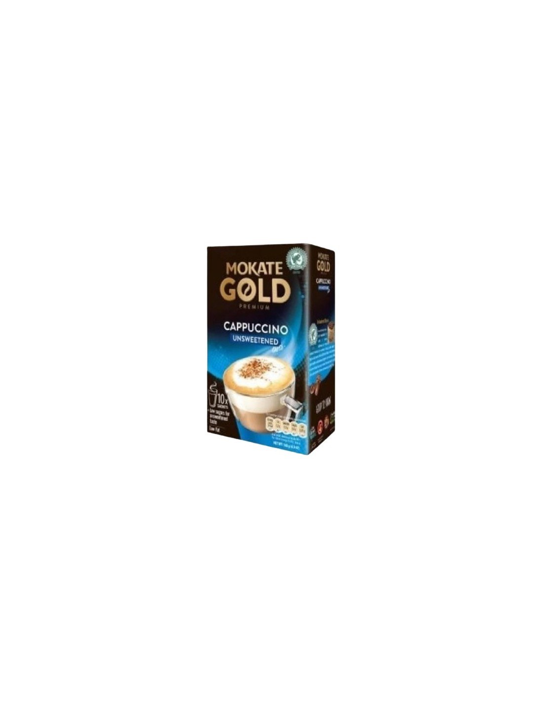 Mokate Gold Unsweetened Cappuccino Flavour Instant Coffee Drink 10x14g