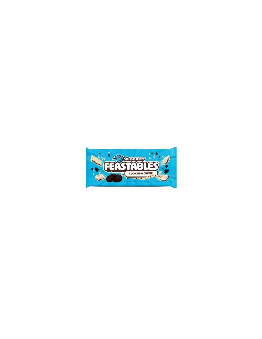 MrBeast Feastables Cookies & Cream Chocolate Bar 60g