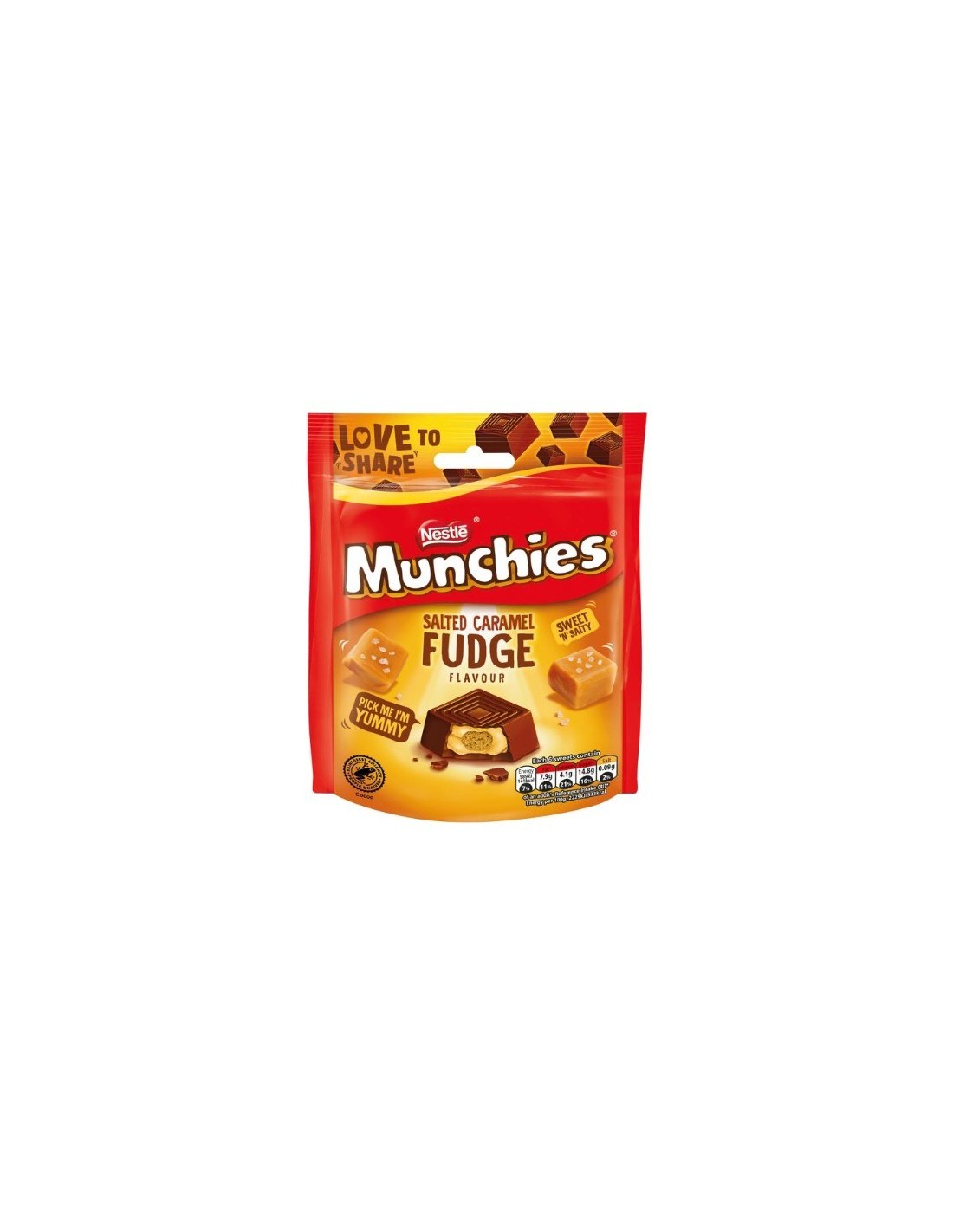 Munchies Salted Caramel Fudge Pouch 97g