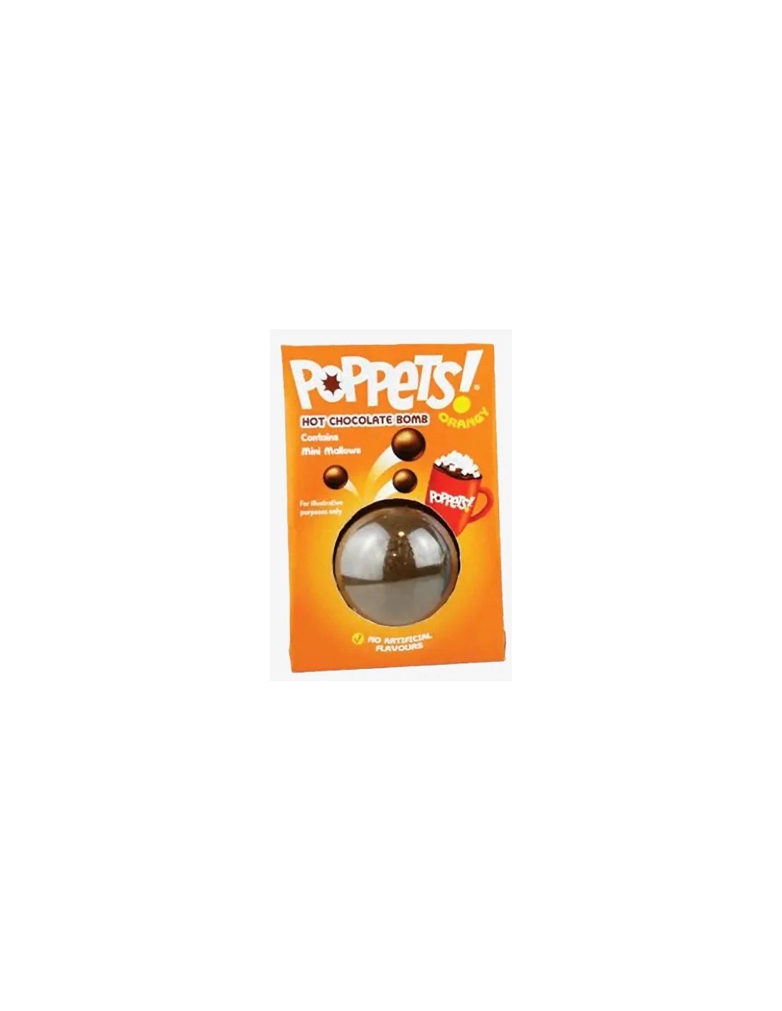 Poppets Hot Chocolate Bombs Orange 45g
