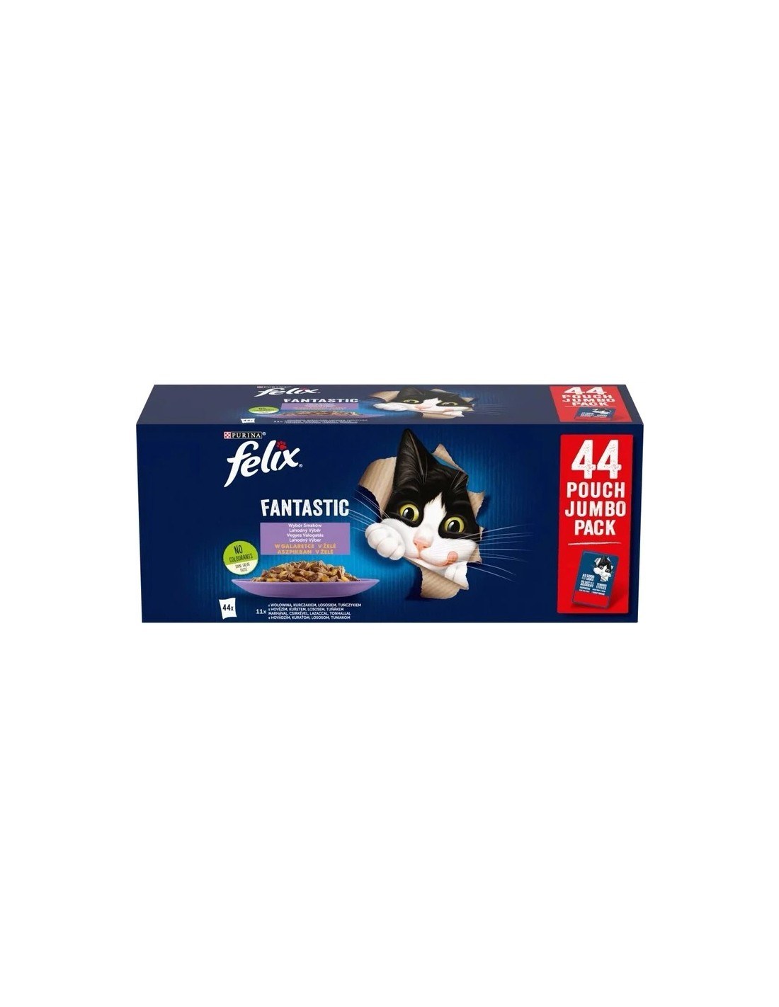 Felix Fantastic in Jelly Mix Meat & Fish 44PK 3.74kg