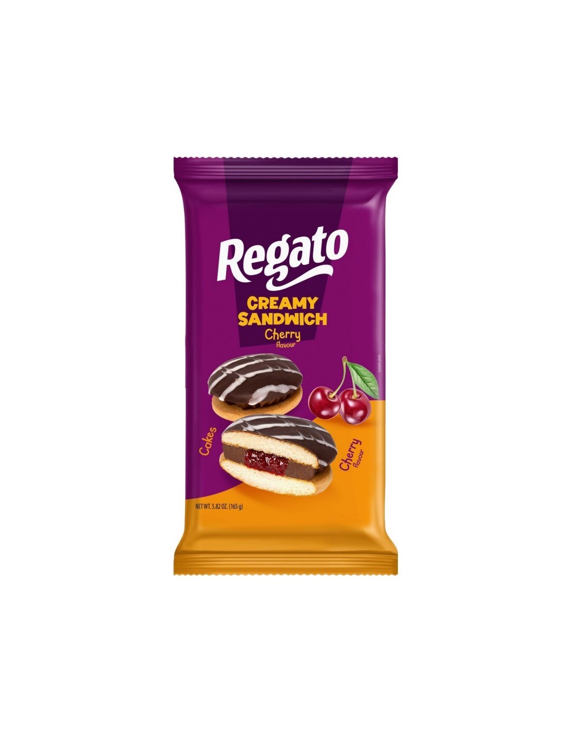 Regato Creamy Sandwich Cherry 165g