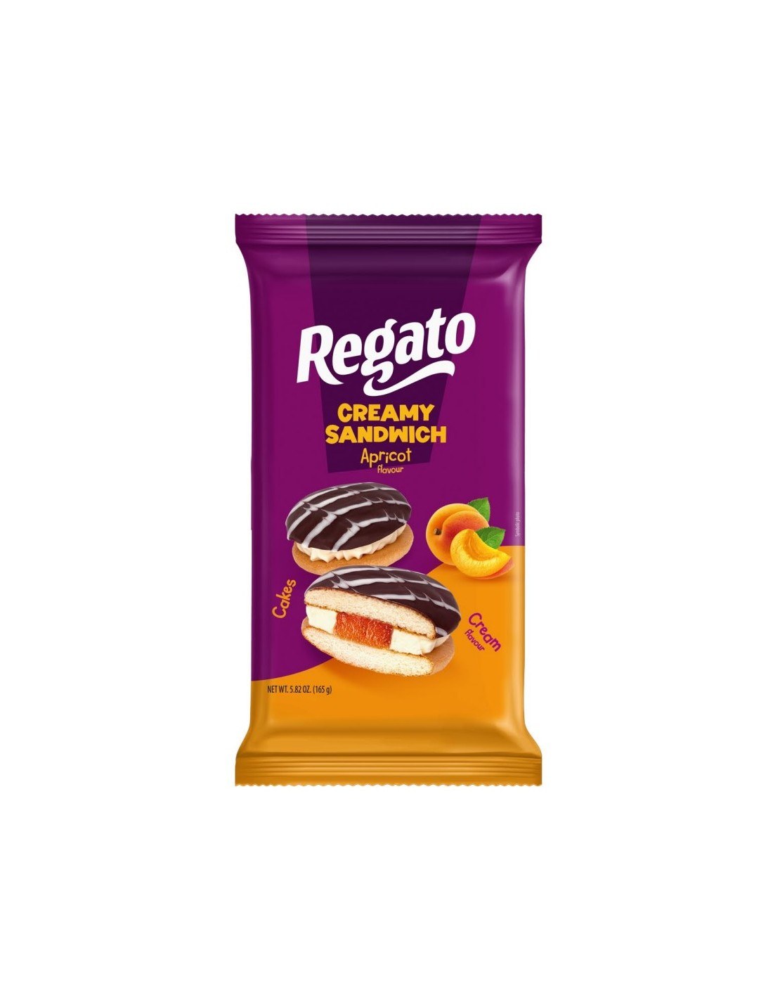 Regato Creamy Sandwich Apricot 165g