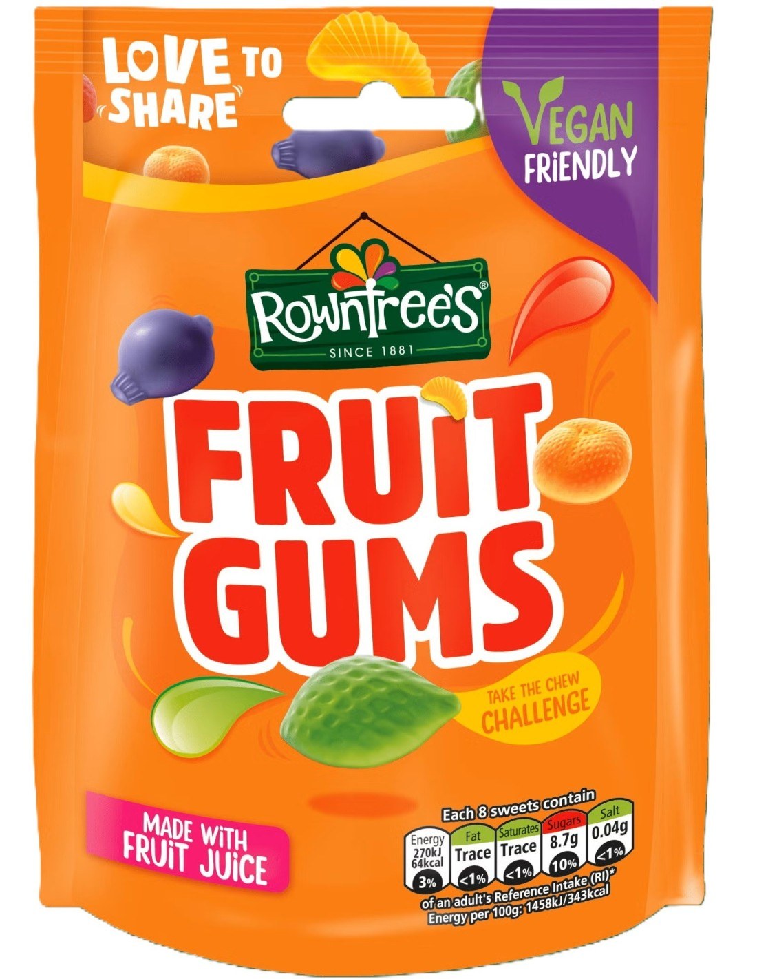 Rowntree's Fruit Gum Pouch 150g