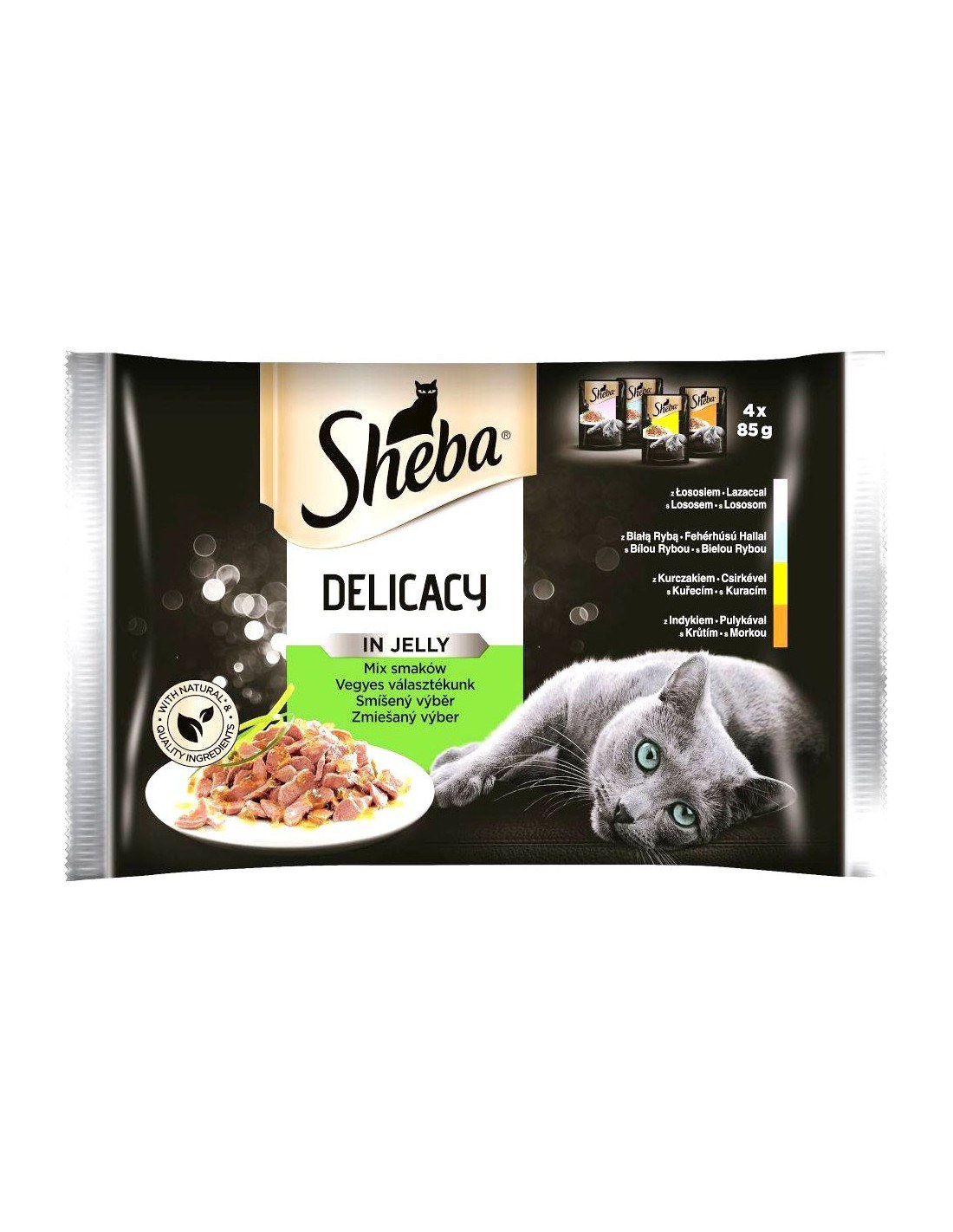 Sheba Delicacy Jelly Mix of Flavors 4x85g