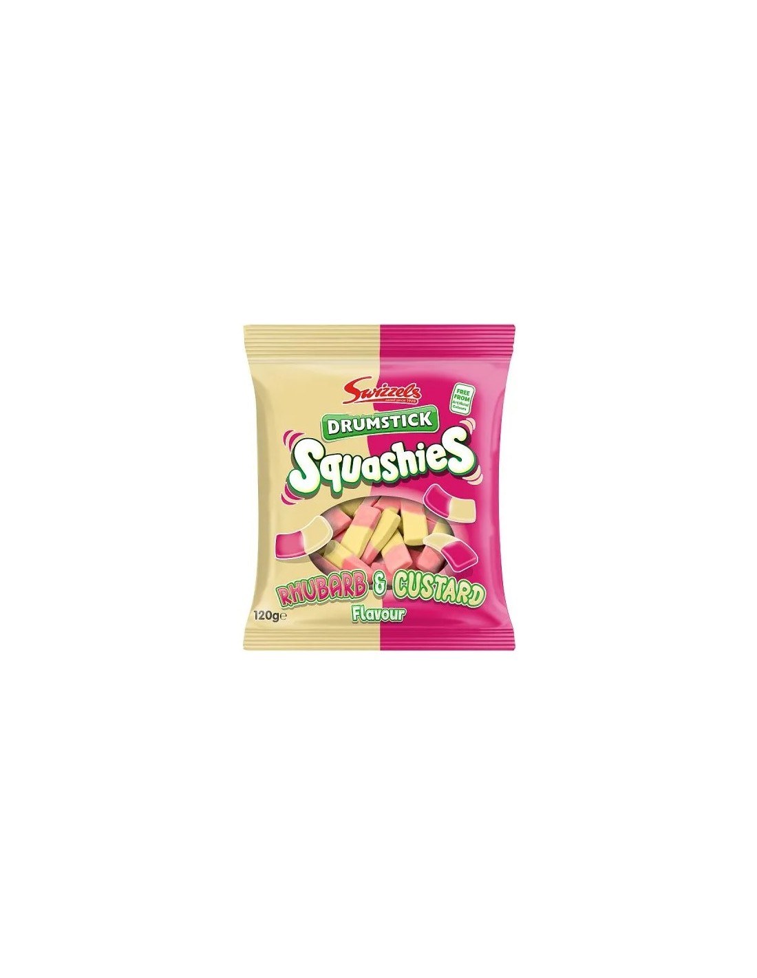 Swizzels Drumstick Squashies Rhubarb & Custard Flavour 120g