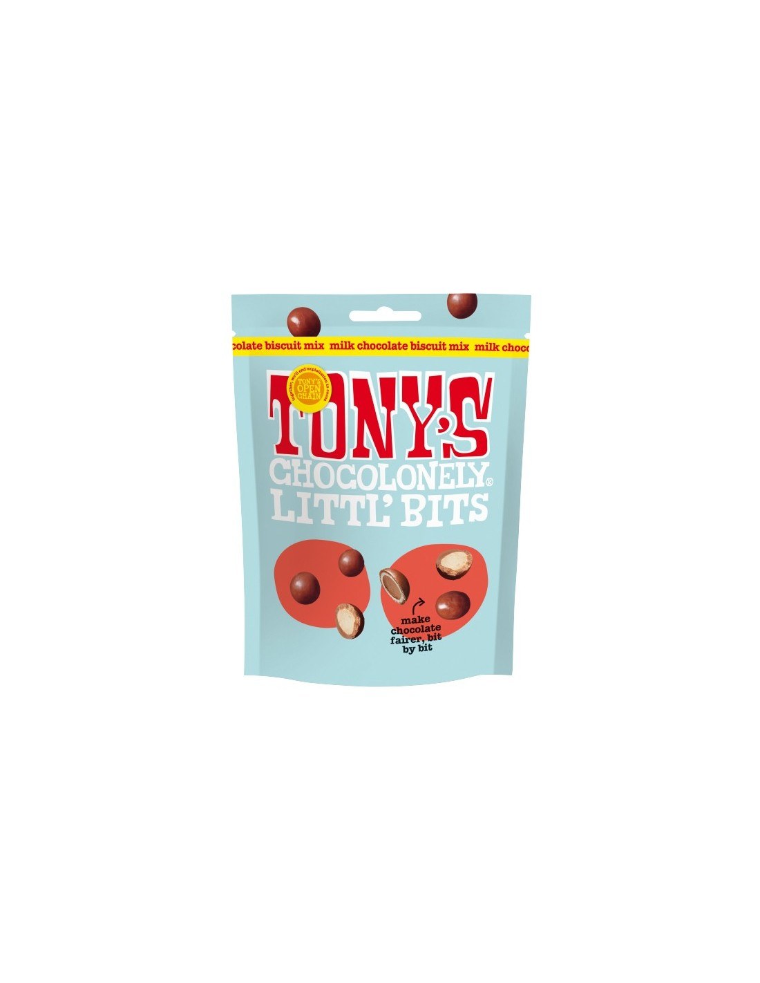 Tony's Chocolonely Milk Choc Biscuit Littl' Bits 100g