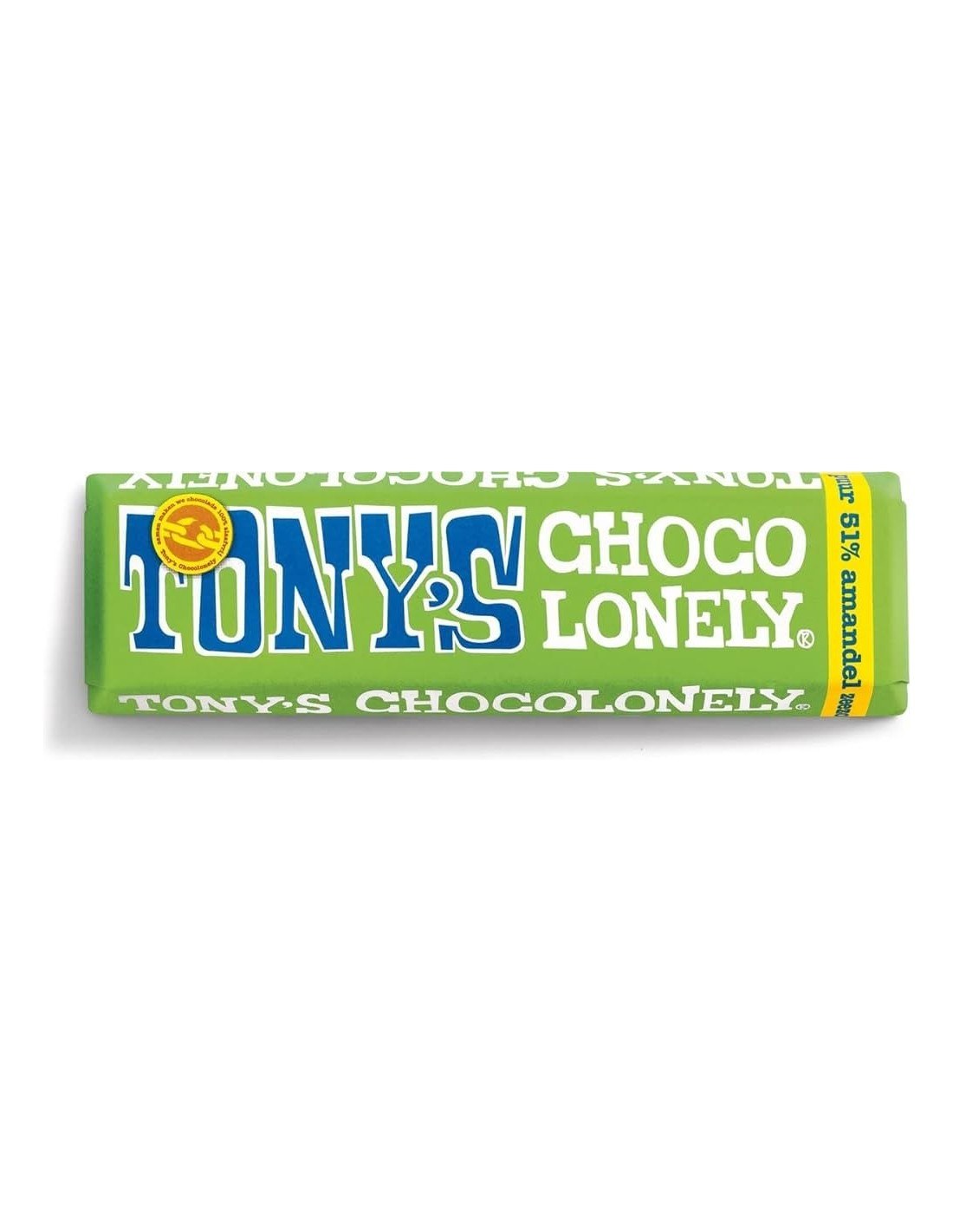 Tony's Chocolonely Fairtrade 51% Dark Chocolate Almond Sea Salt 47g