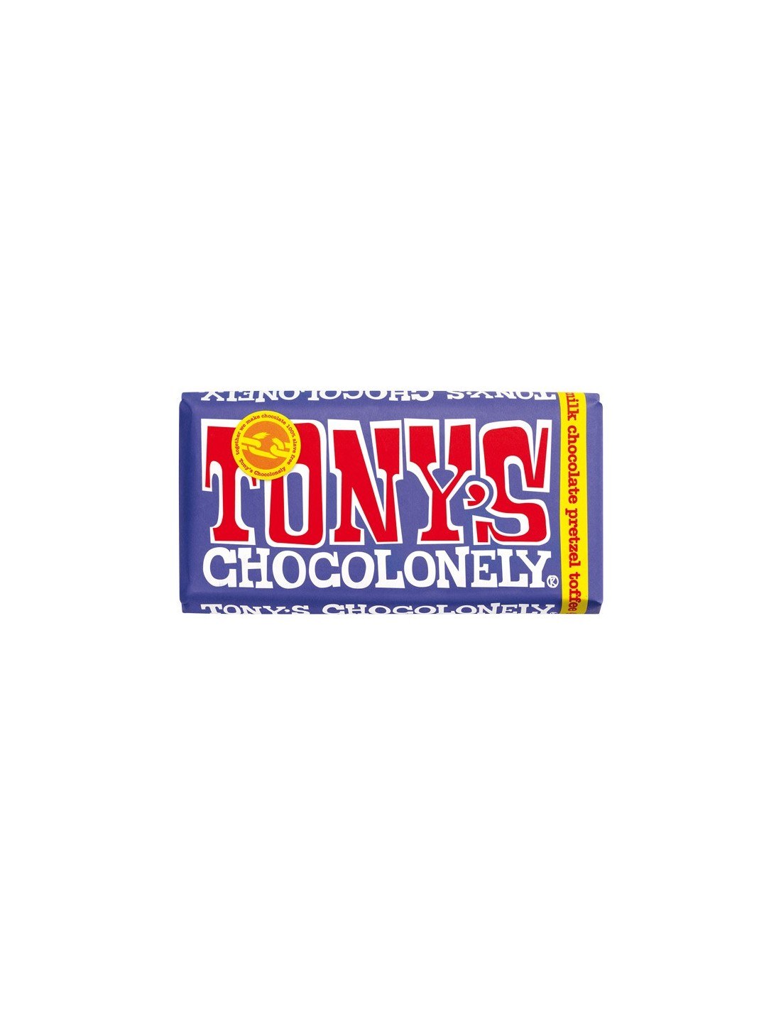 Tony's Chocolonely Fairtrade Dark Milk Chocolate Pretzel Toffee 42% 180g