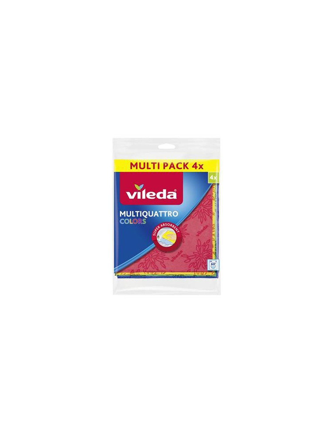 Vileda Multiquattro Colors Cloth 4pcs