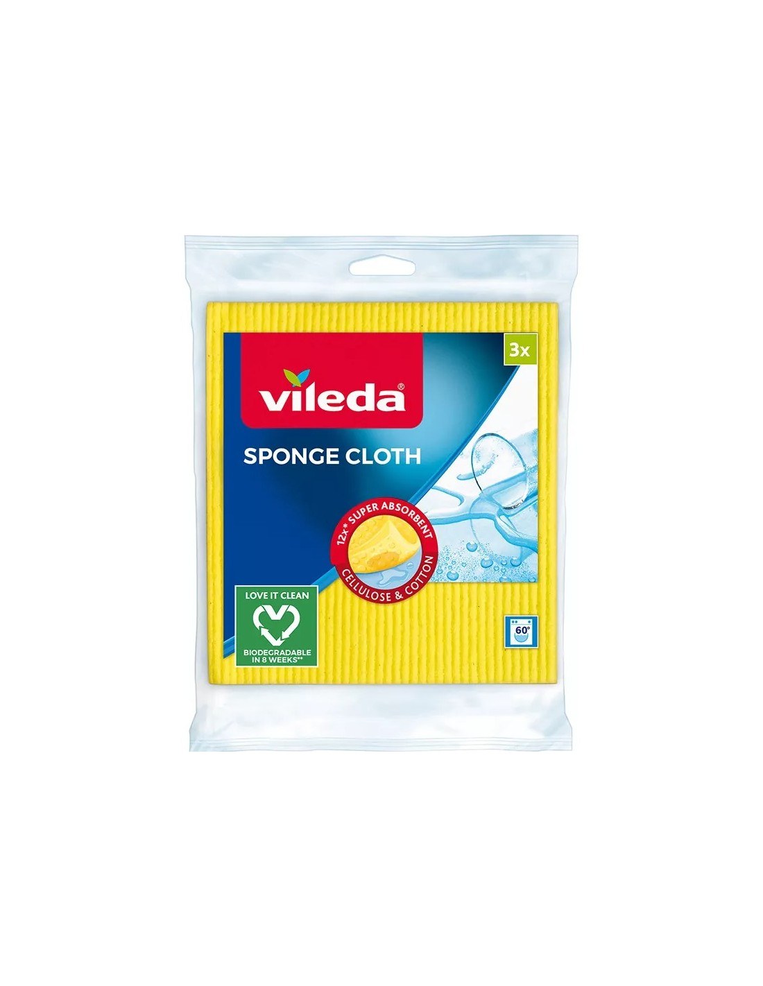 Vileda Sponge Cloth 3pcs