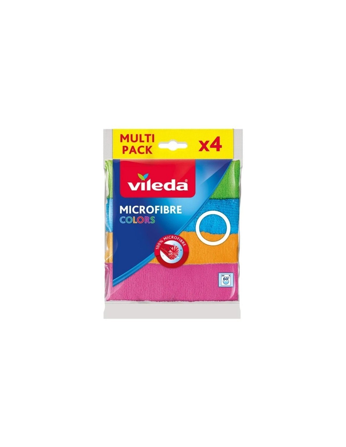Vileda Colors Microfibre Cloth 4pcs