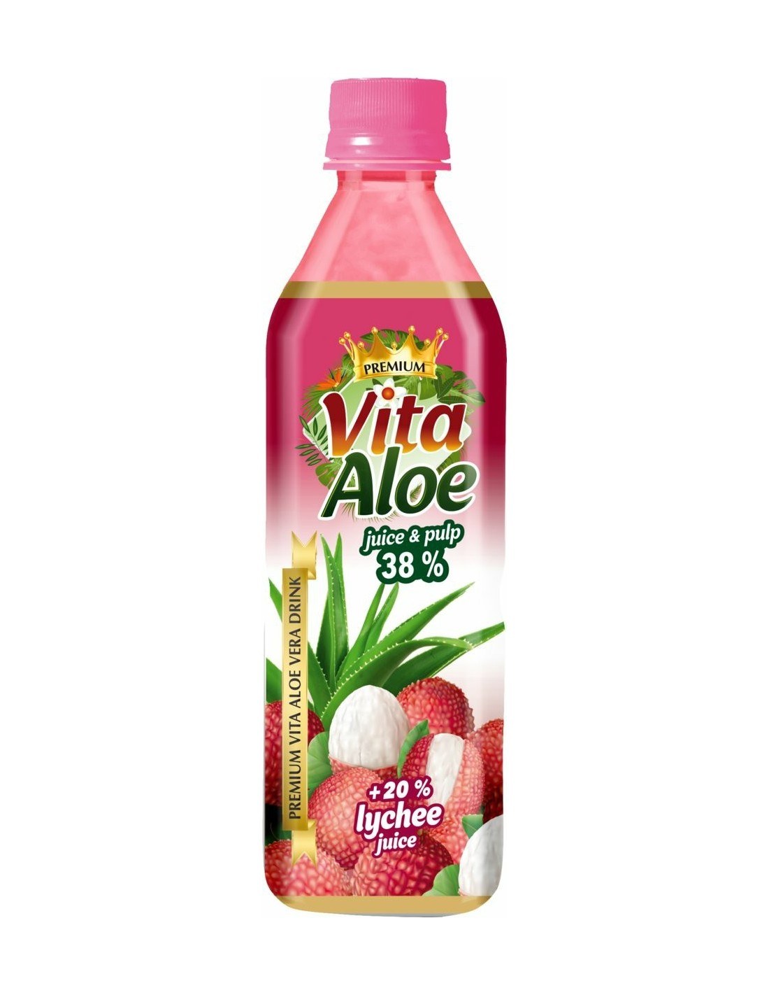 Vita Aloe Drink with Aloe 38% Lychee 500ml