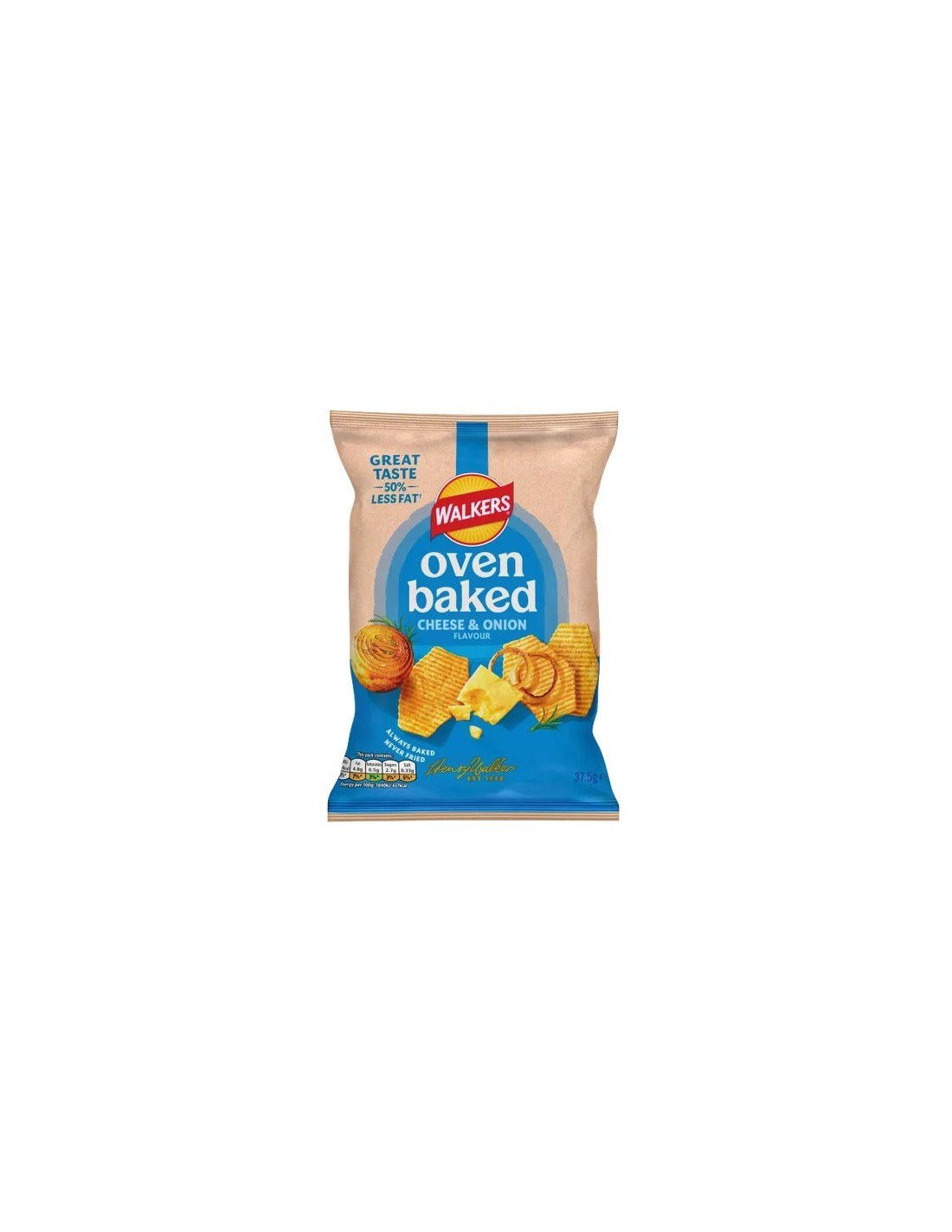 Walkers Baked Cheese & Onion Snacks 37.5g