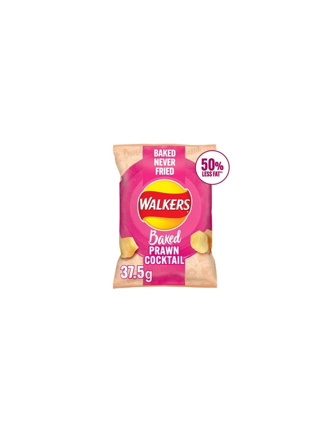 Walkers Baked Prawn Cocktail Snacks Crisps 37.5g