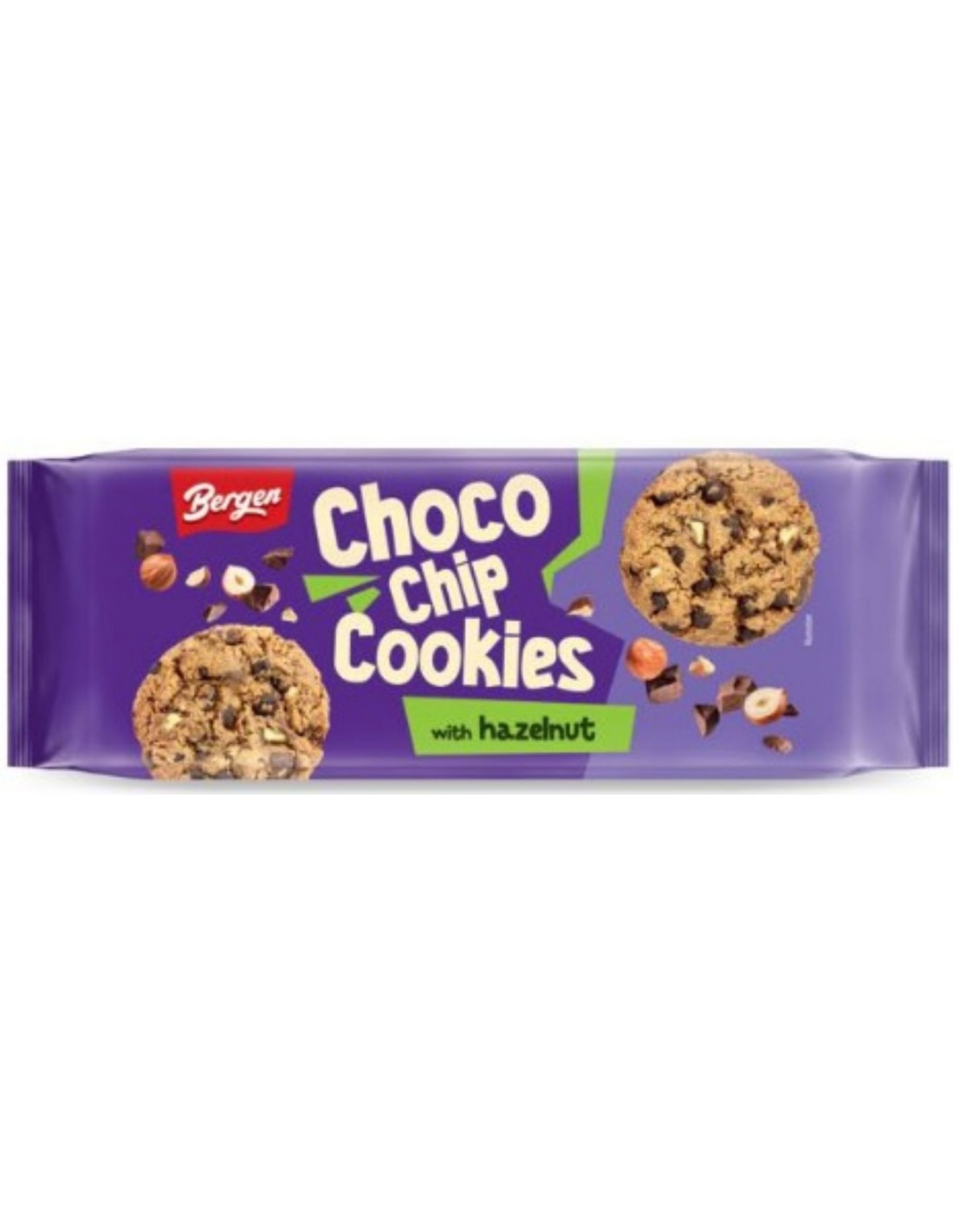 Bergen Choco Chip Cookies with 40% Hazelnut 85g