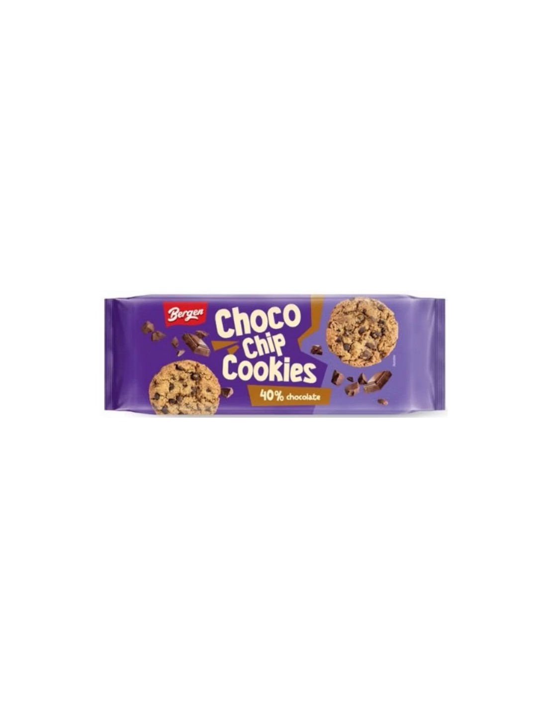 Bergen Choco Chip Cookies with 40% Chocolate 85g