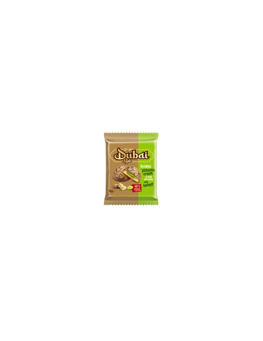 Bergen Dubai Style Cookies with Pistachio Cream and Kadayif 76g