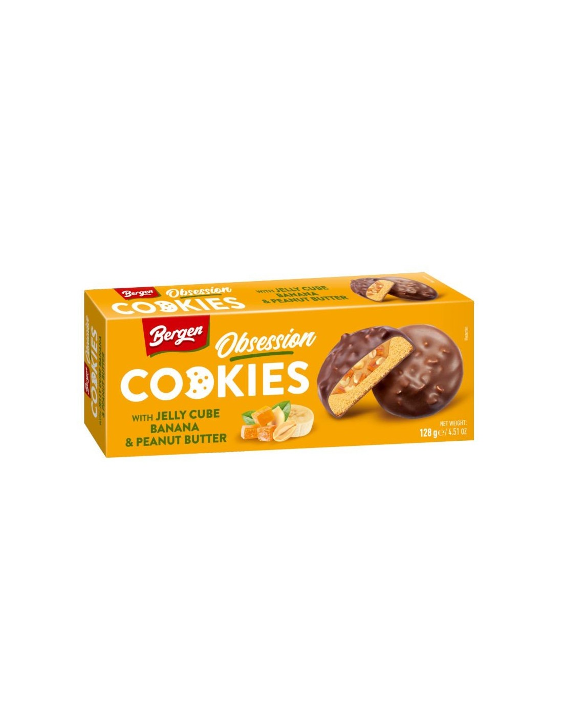 Bergen Obsession with Jelly Cube Banana and Peanut Butter 128g