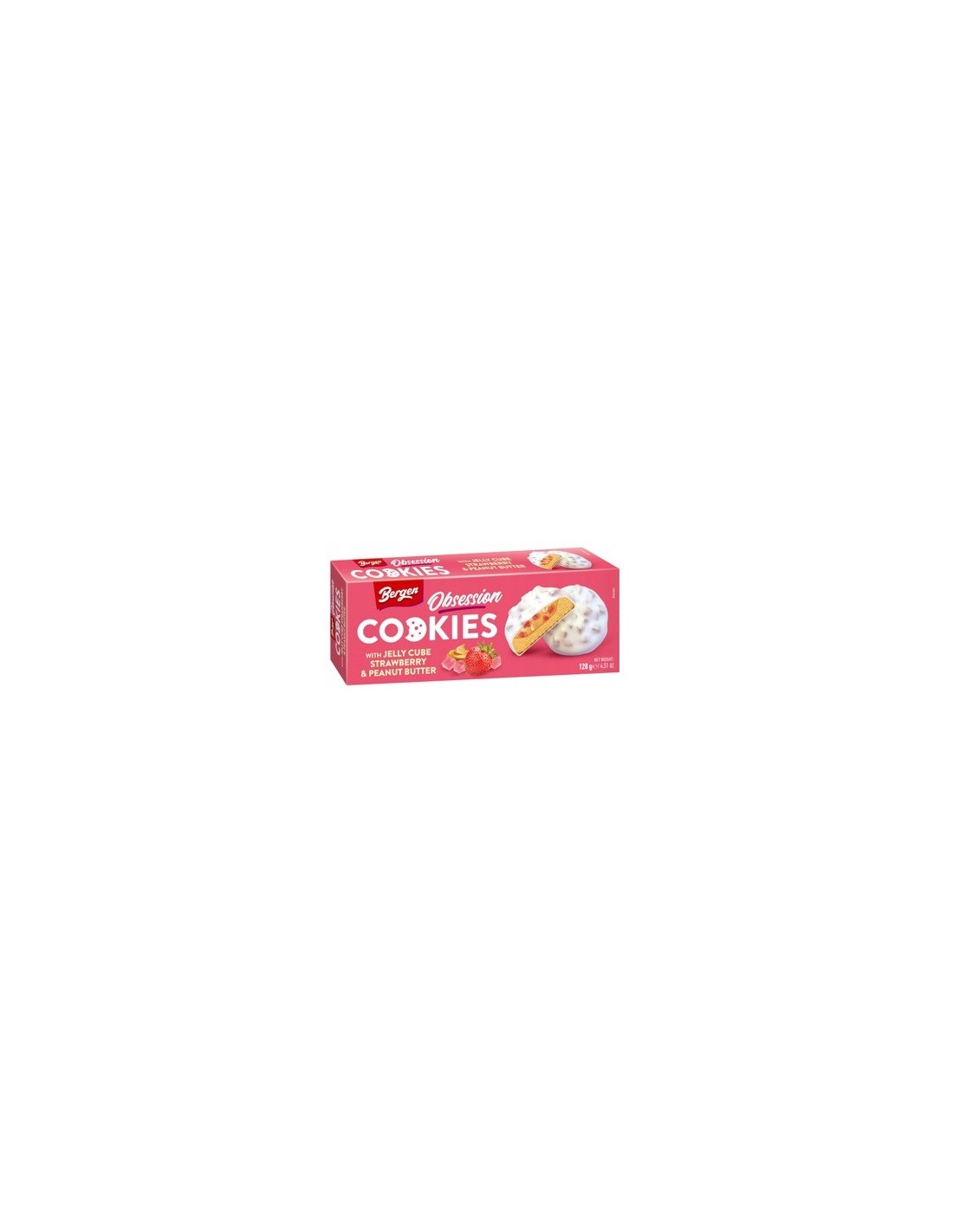 Bergen Obsession with Jelly Cube Strawberry and Peanut Butter 128g