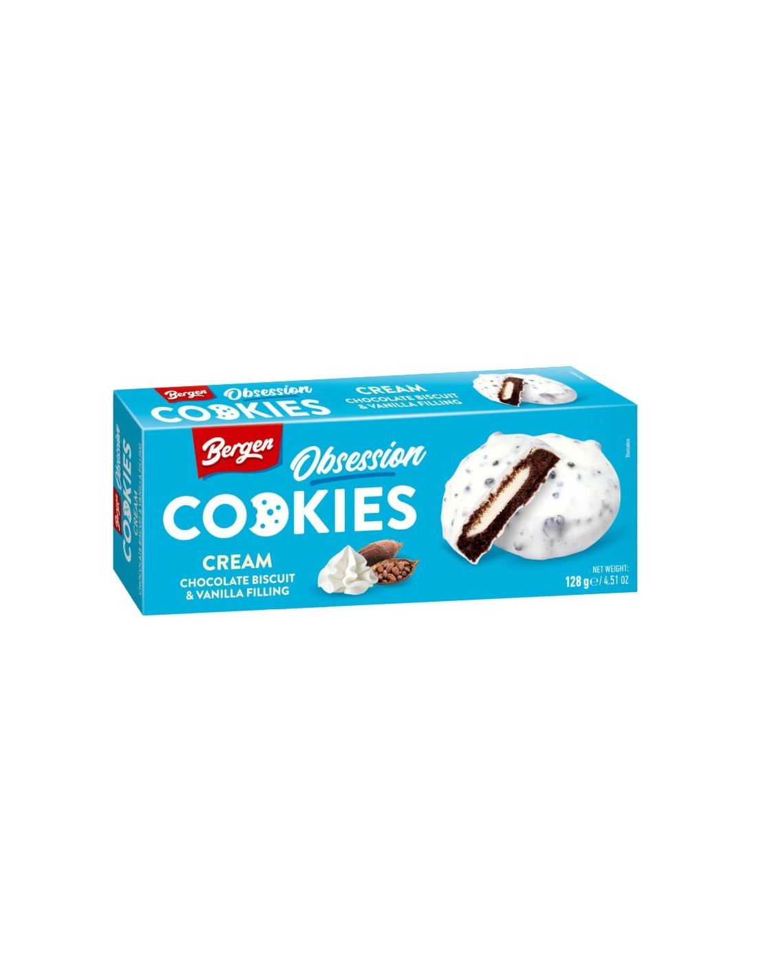 Bergen Cookies and Cream Biscuits 128g