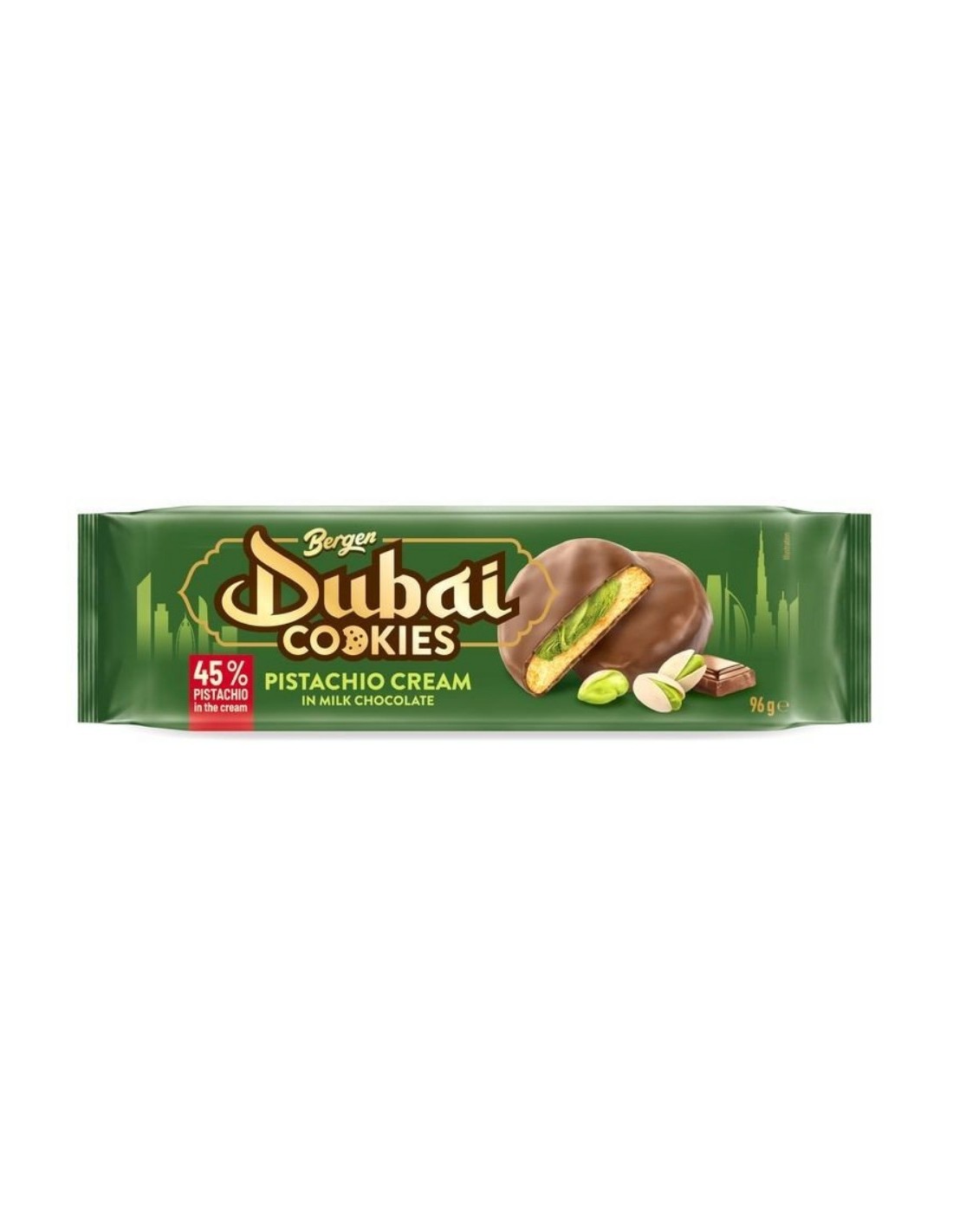 Bergen Dubai Style Cookies 45% Pistachio Cream 96g